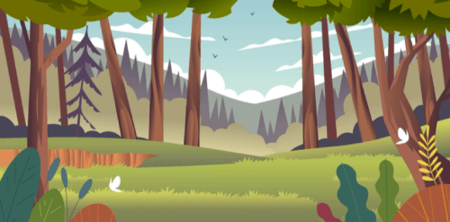 Deep Forest Scenery Free Vector