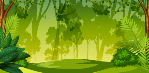 A green jungle landscape Free Vector