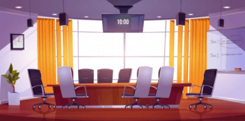Conference room for business meetings Free Vector