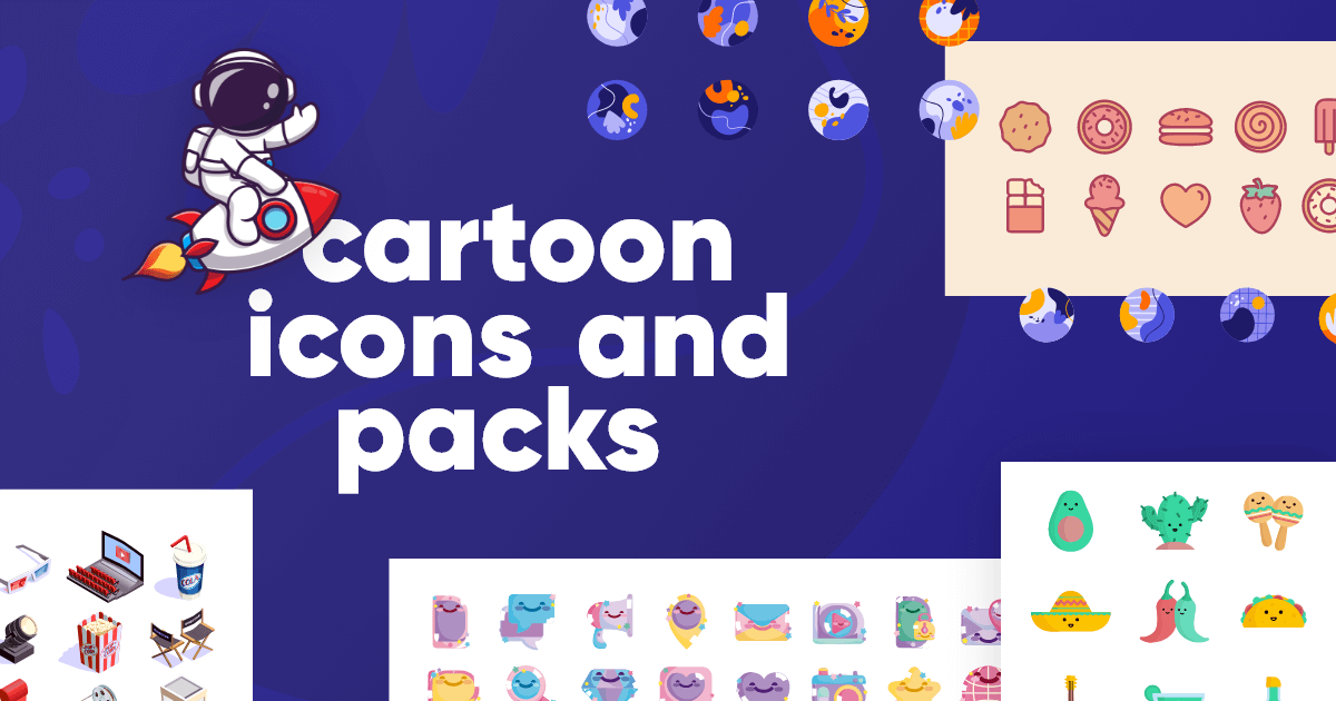 50 + Really Good Cartoon Icons and Icon Packs (Free and Premium)