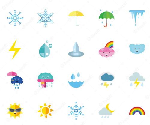 Free Icon Set Cartoon Weather Graphics