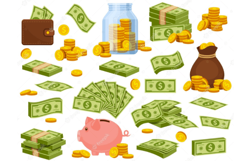 Cartoon Money Investment Icons