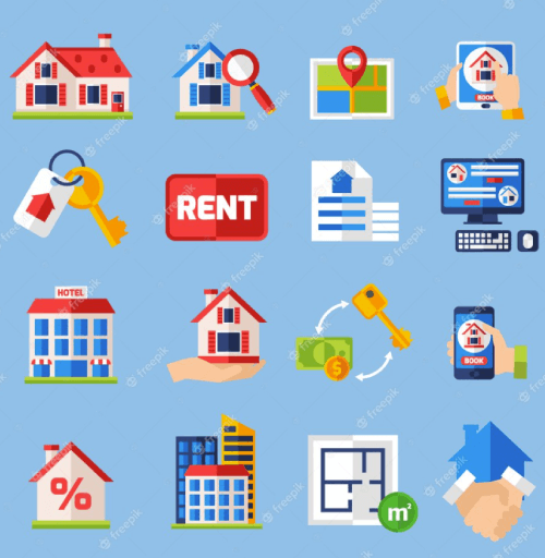 Real Estate Free Icons Set