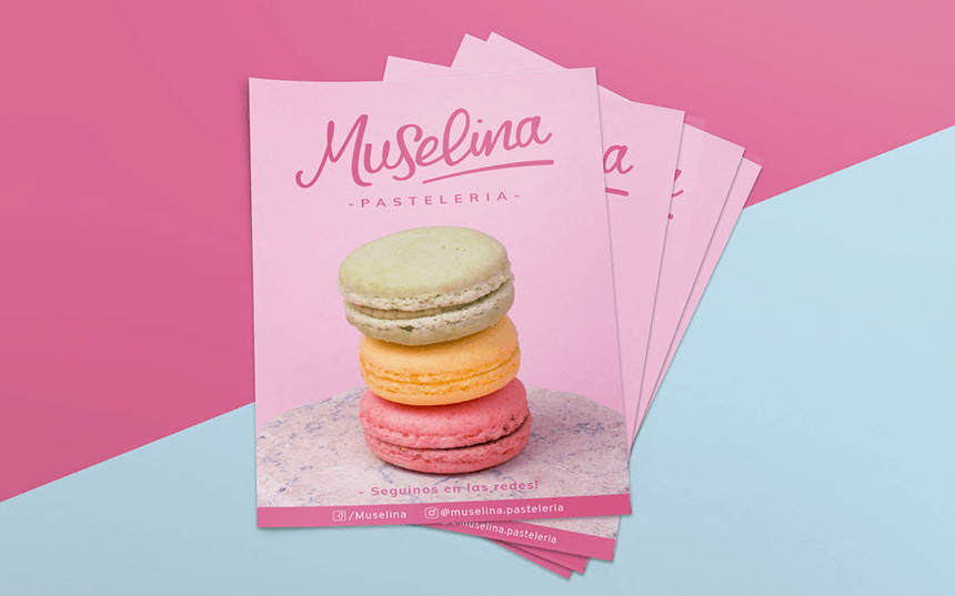 20 Creative Marketing Flyer Ideas That Stand Out Muselina Pasteleria Bakery Flyer Candy Colors