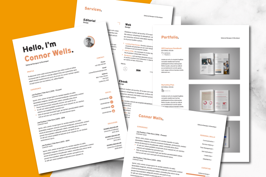 Free Multipurpose Resume Template for InDesign by Erick Ragas