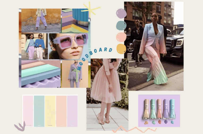 Fashion Textures and Colors Moodboard