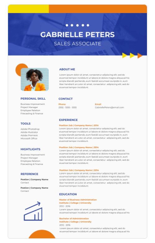 Sales Associate Resume - Free Infographic Template
