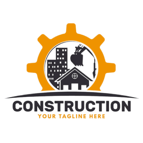 Free Construction Logo Vector Gear with Tagline