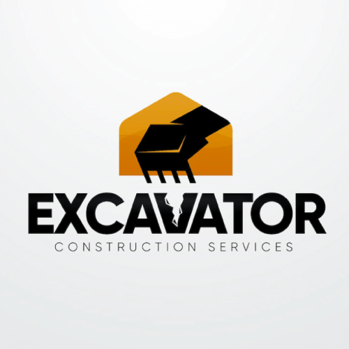 Free Excavator Construction Services Vector Logo