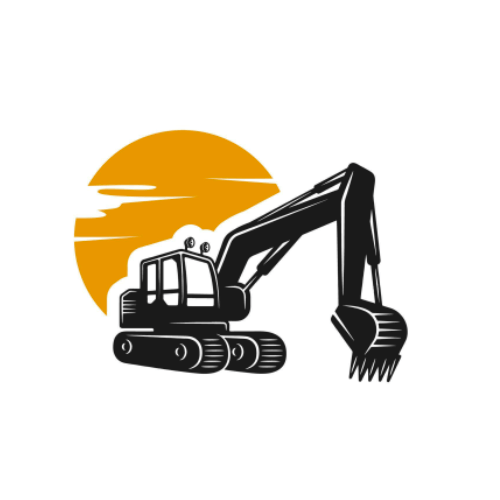 Creative Bulldozer Construction Company Logo 