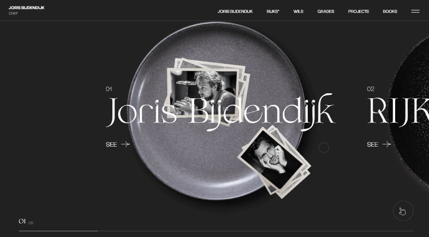 Food and Restaurants Business Website Design Example Chef Personal Website