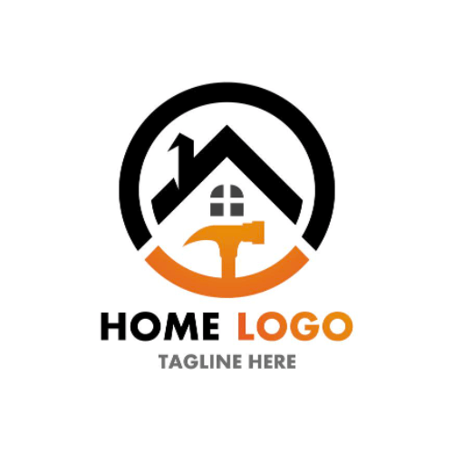Duocolor House Repair Company Free Vector Logo Design