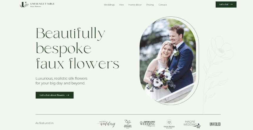 Luxury Realistic Silk Flowers Manufacturer and Seller Business Website Design