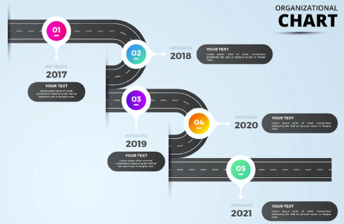 Roadmap infographic template Free Vector