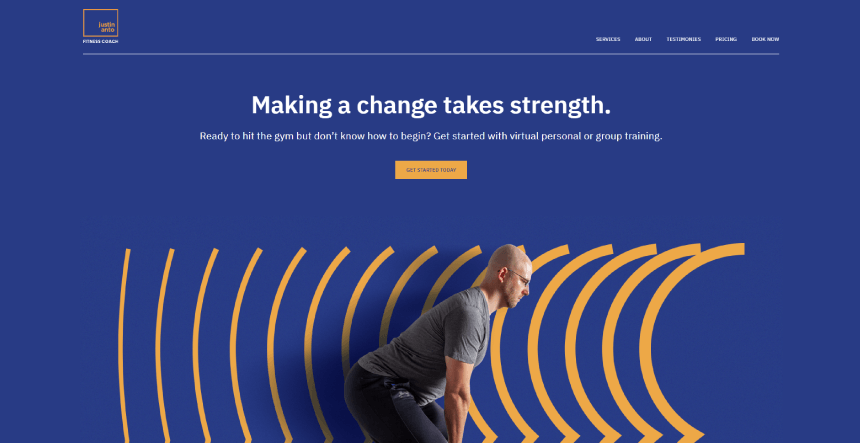 Web Design Examples Fitness Coach Gym Services Website
