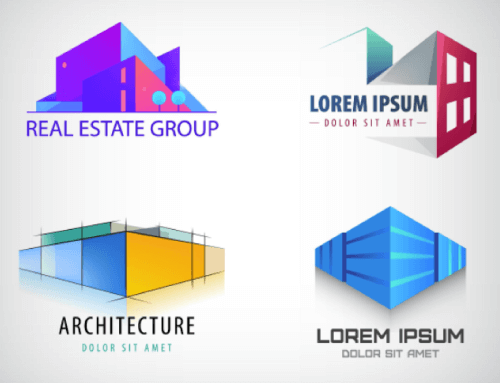 Real Estate Architect Construction Company Logo Set