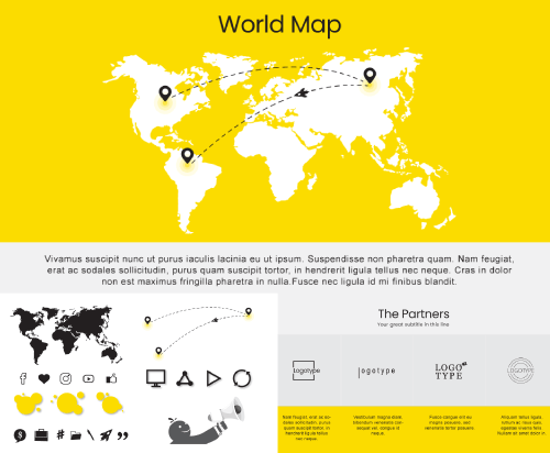 World Map Infographic Free Template by Graphic Mama