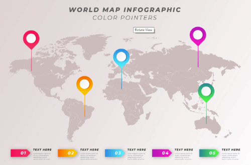 World Map Infographic World map professional infographic Free Vector