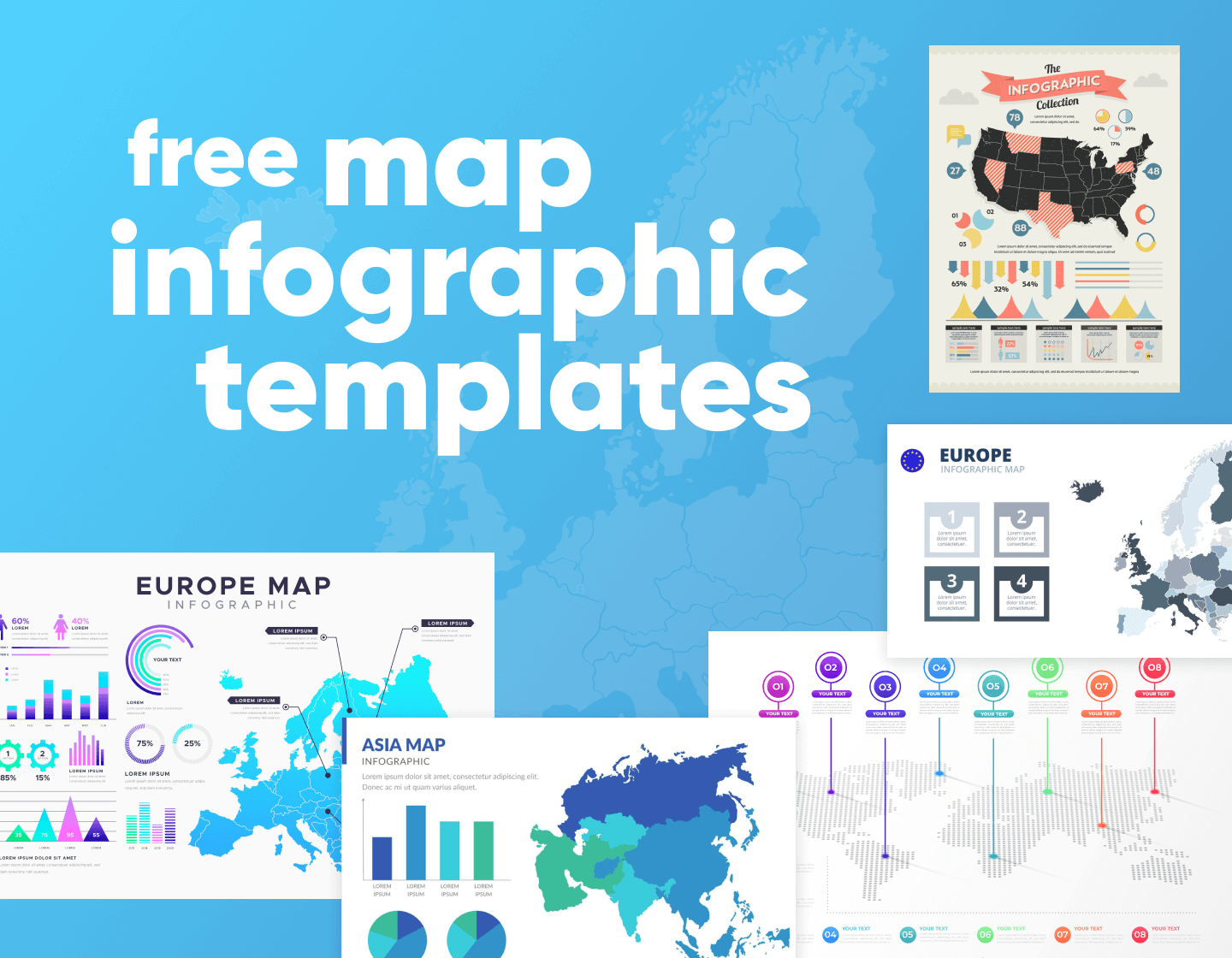 80+ Free Map Infographic Templates