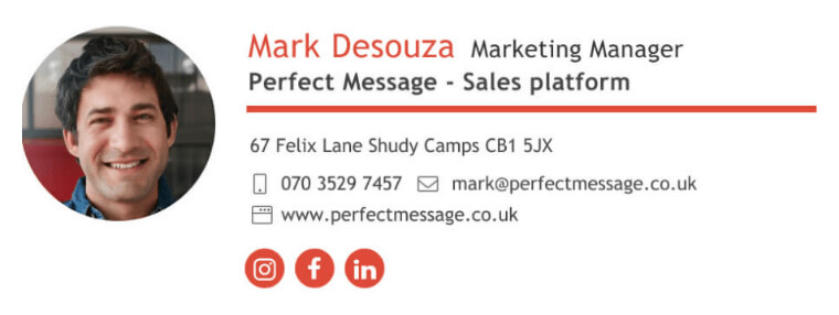 Marketing manager email signature
