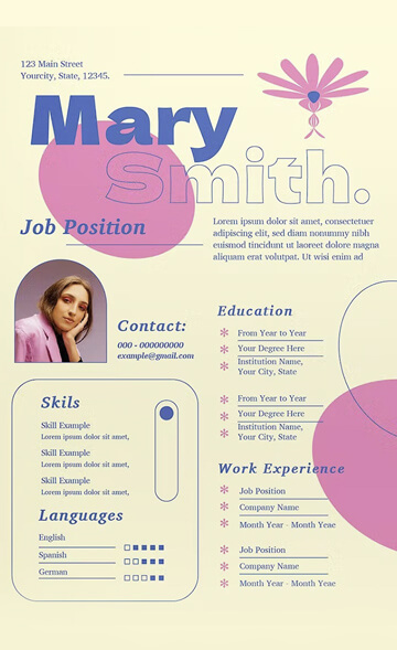 Elegant resume infographic