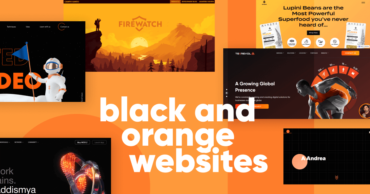 15 Black and Orange Website Designs to Fire You Up - RGD