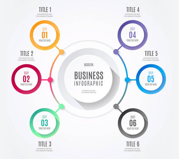 6 step process infographic