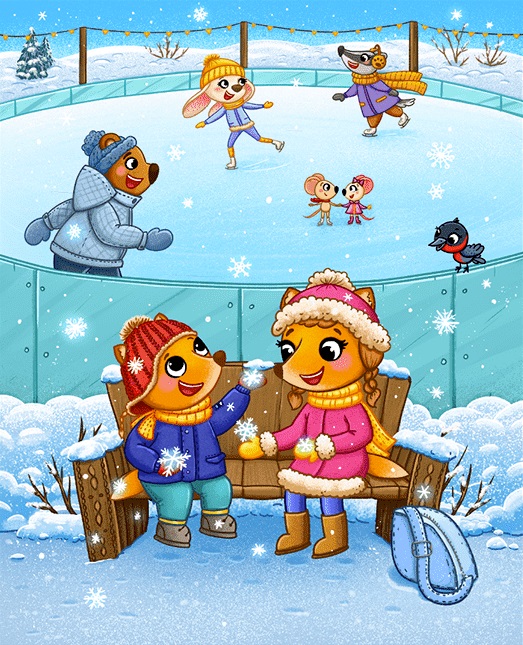 Children's book Cute Christmas Illustration by Alena Menshikova