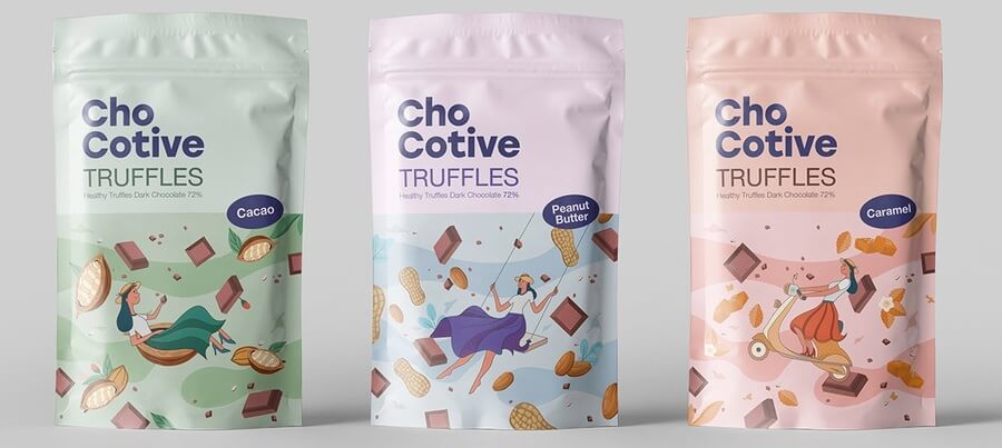 Cho Cotive Truffles Artistic Illustrations in Graphic Design