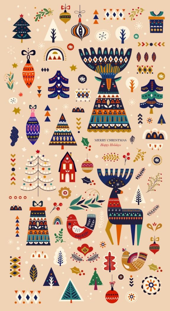 Christmas Ornaments and Decoration Illustrations by Molesko Studio