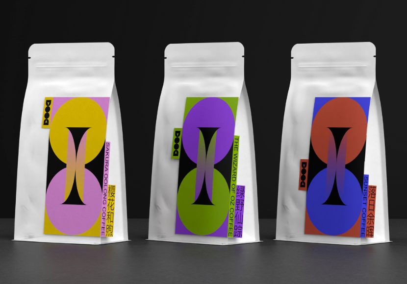 Coffee Packaging Geometric Graphic Design