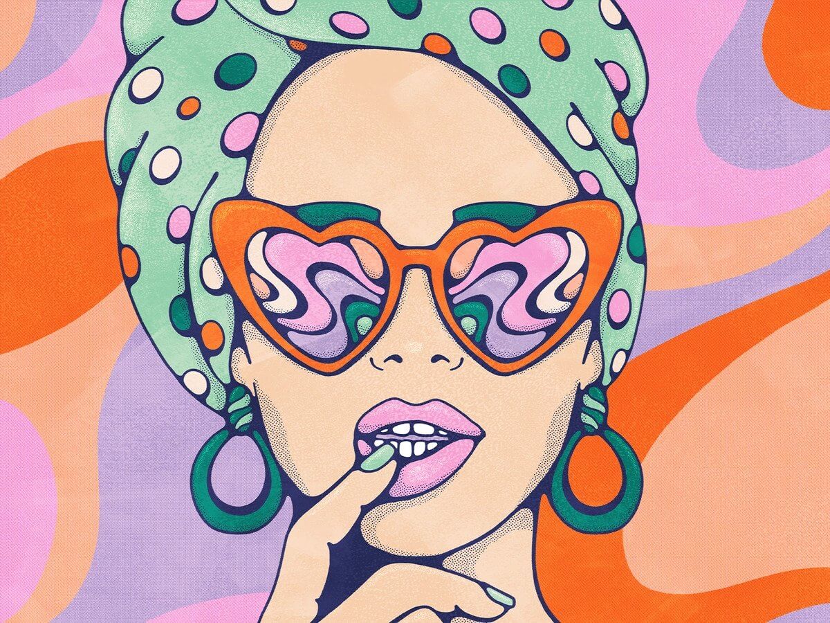 Cool Female Classic Pop Art Illustration by Lively Scout