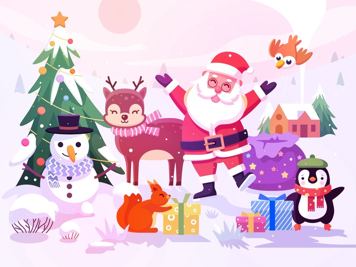 Cute Christmas Illustration by Tenney Tang