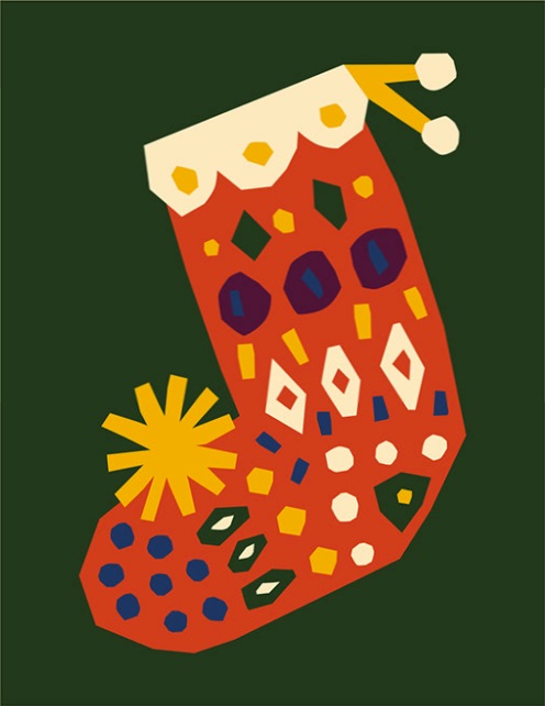 Flat Christmas Stocking Illustration by Joana Dionisio