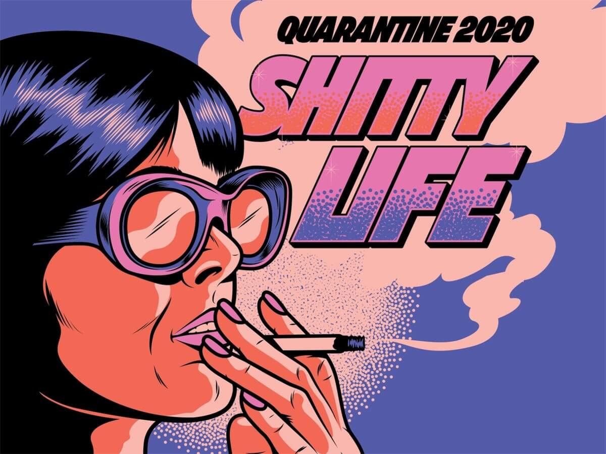Popular Art Woman Smoking Graphic Design by Roberlan Borges Paresqui