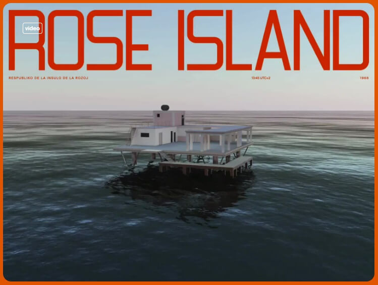 Rose Island Oversize Typography Example
