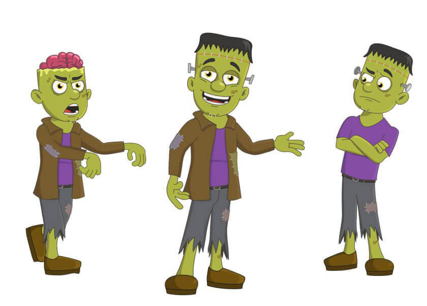 Frankenstein character animator puppet