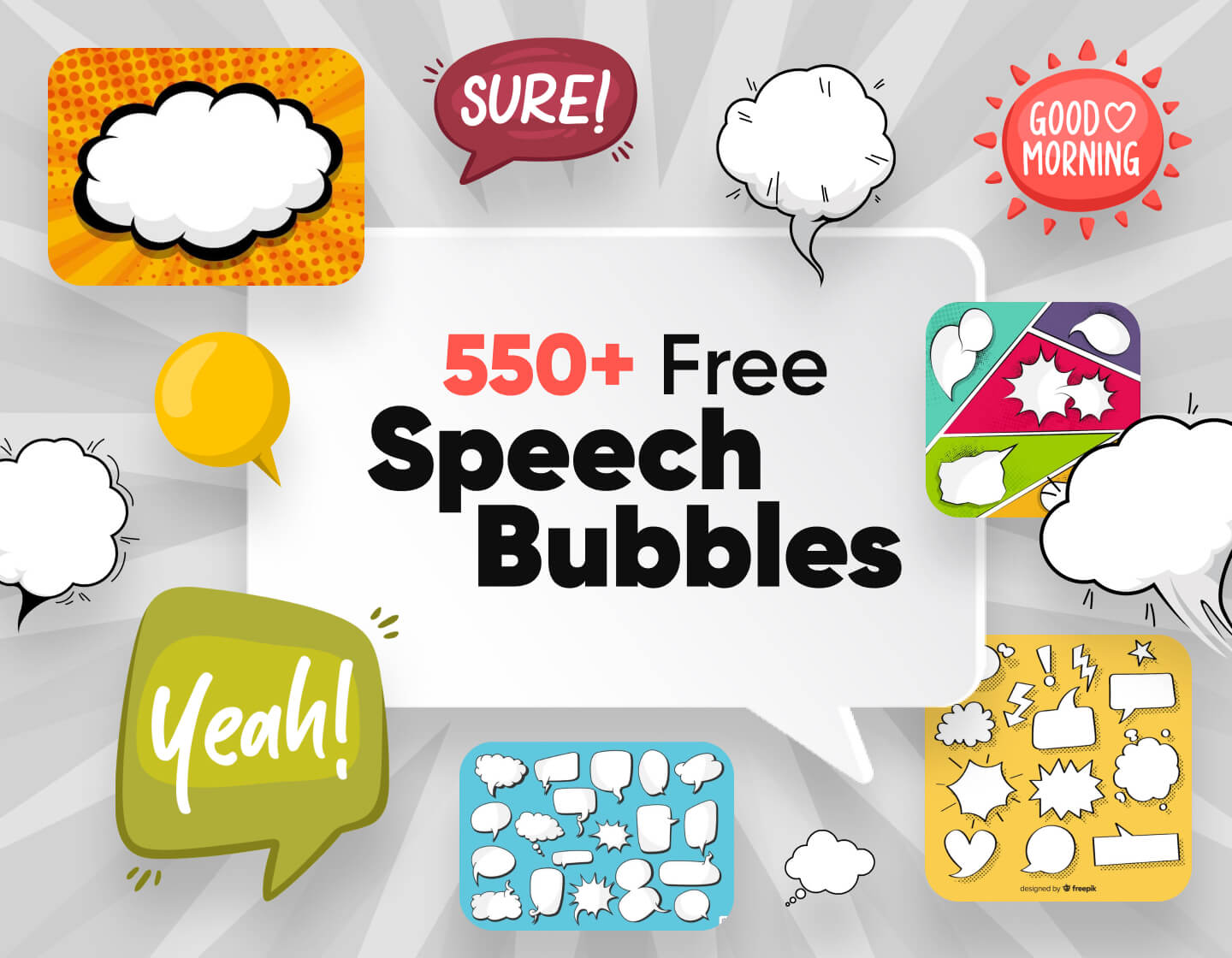 Free speech bubbles vectors and clipart
