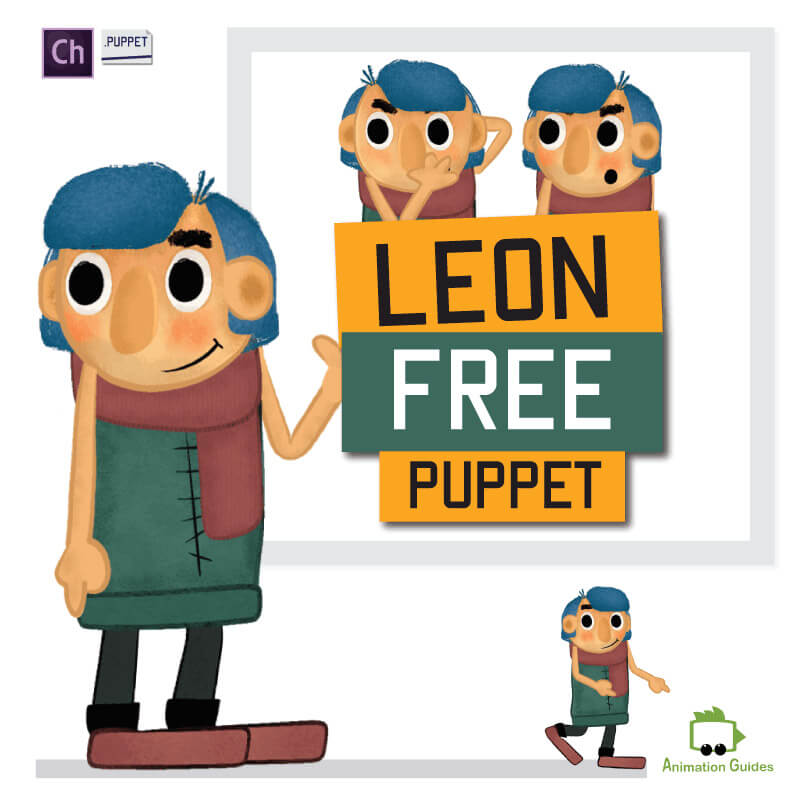 Leon - free stylized puppet for character animator