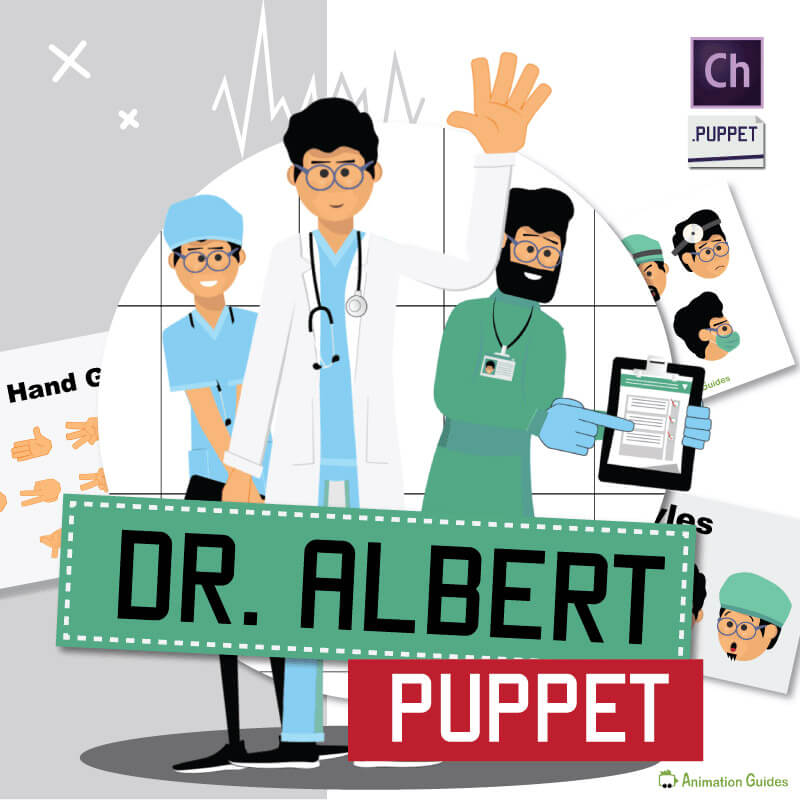 Medical doctor puppets for Adobe Character Animator