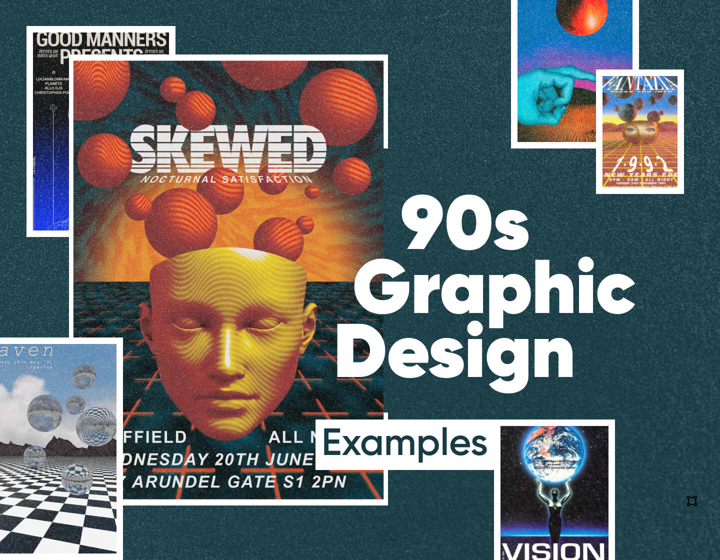90's Graphic Design Inspiration with Real Examples from the 90s