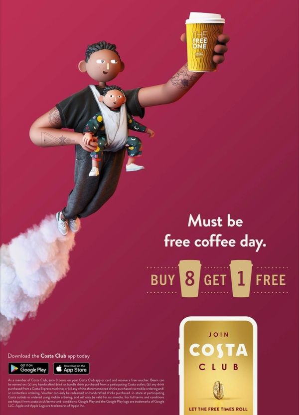 Costa Coffee Advertising Design Example
