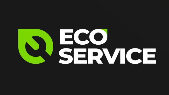 Eco Service - Negative Space Logo Design