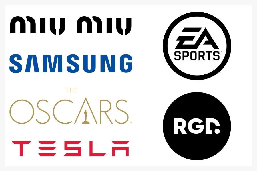 Famous brands - Cropped and slit logos