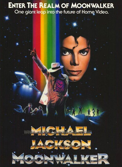 Michael Jackson retro Moonwalker cover design 80s example