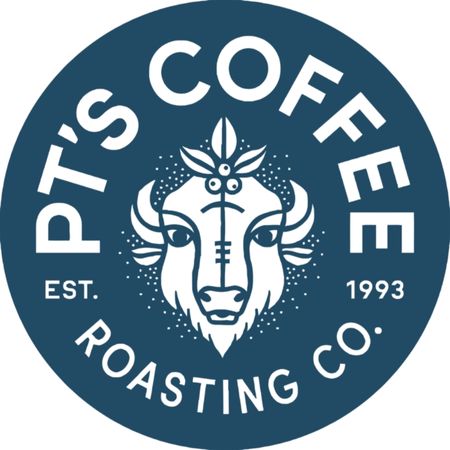 PT's Coffee Logo Design Emblem Example