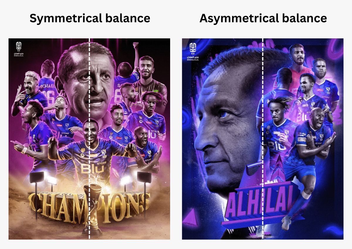 Principle of design - Symmetrical vs Asymmetrical Balance