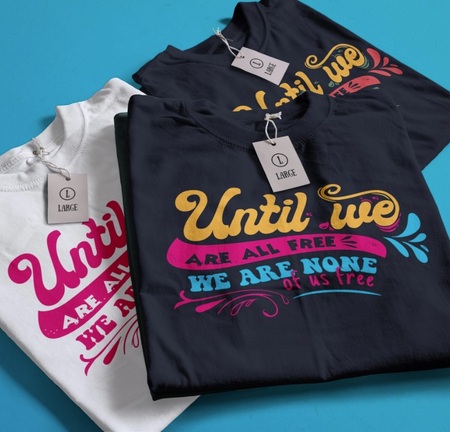 Typography design example on T-Shirt