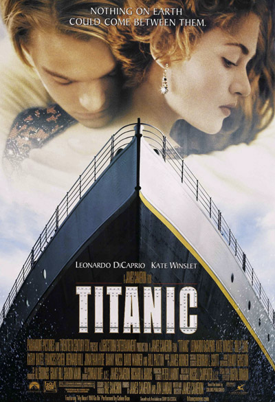 Classic movie poster design from 90s Titanic