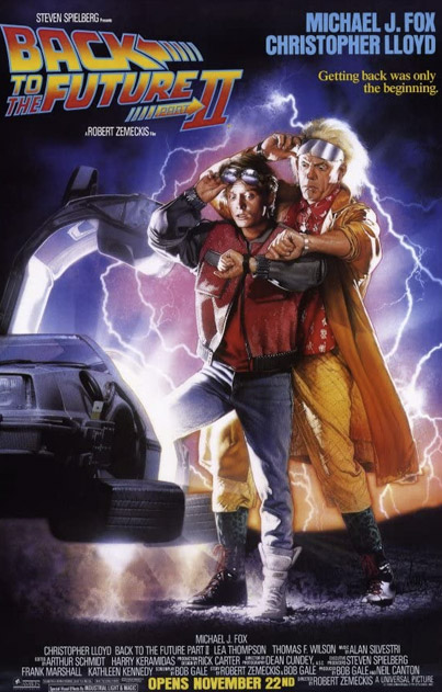 Classic movie poster graphic design 80s back to the future